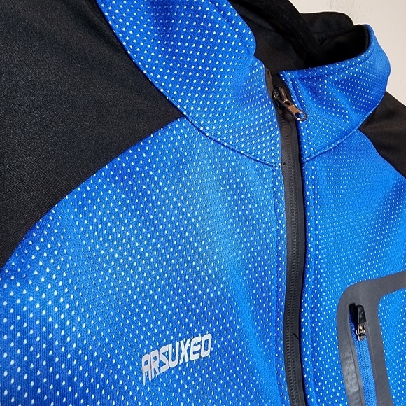 ARSUXEO Cycling jacket. Blue/Black. Men's size Large.. - Picture 13 of 13